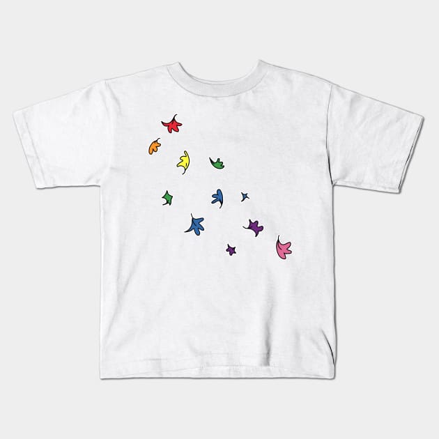 Heartstopper Leaves (Rainbow pride colours) Kids T-Shirt by Orimei
